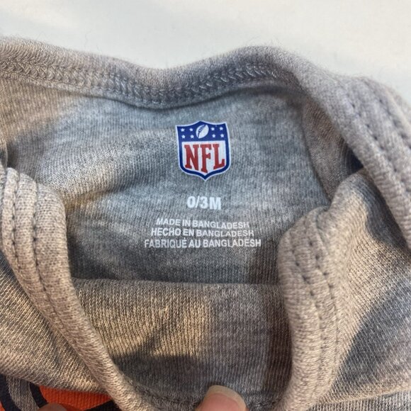 Denver Broncos NFL Football Gray One Piece 0/3 month Bodysuit Graphic Print Logo - Picture 4 of 6